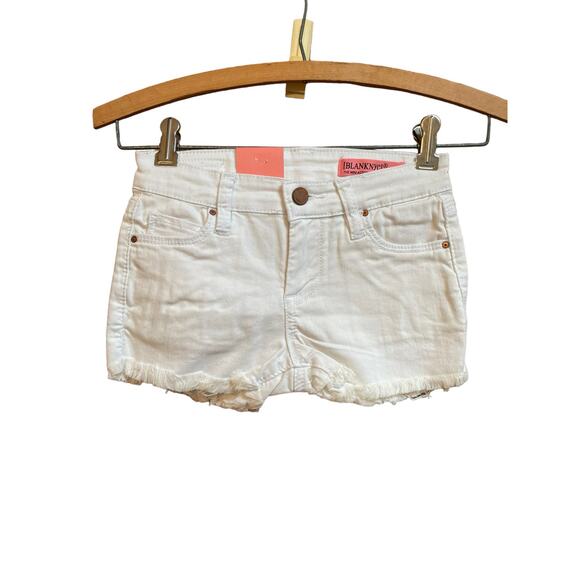 Blank NYC White Denim Jean Shorts Mini Mercer Super Skinny Size 10 Girls - Picture 1 of 6
